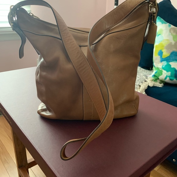Coach Tan Leather Shoulder Bag - Picture 2 of 8